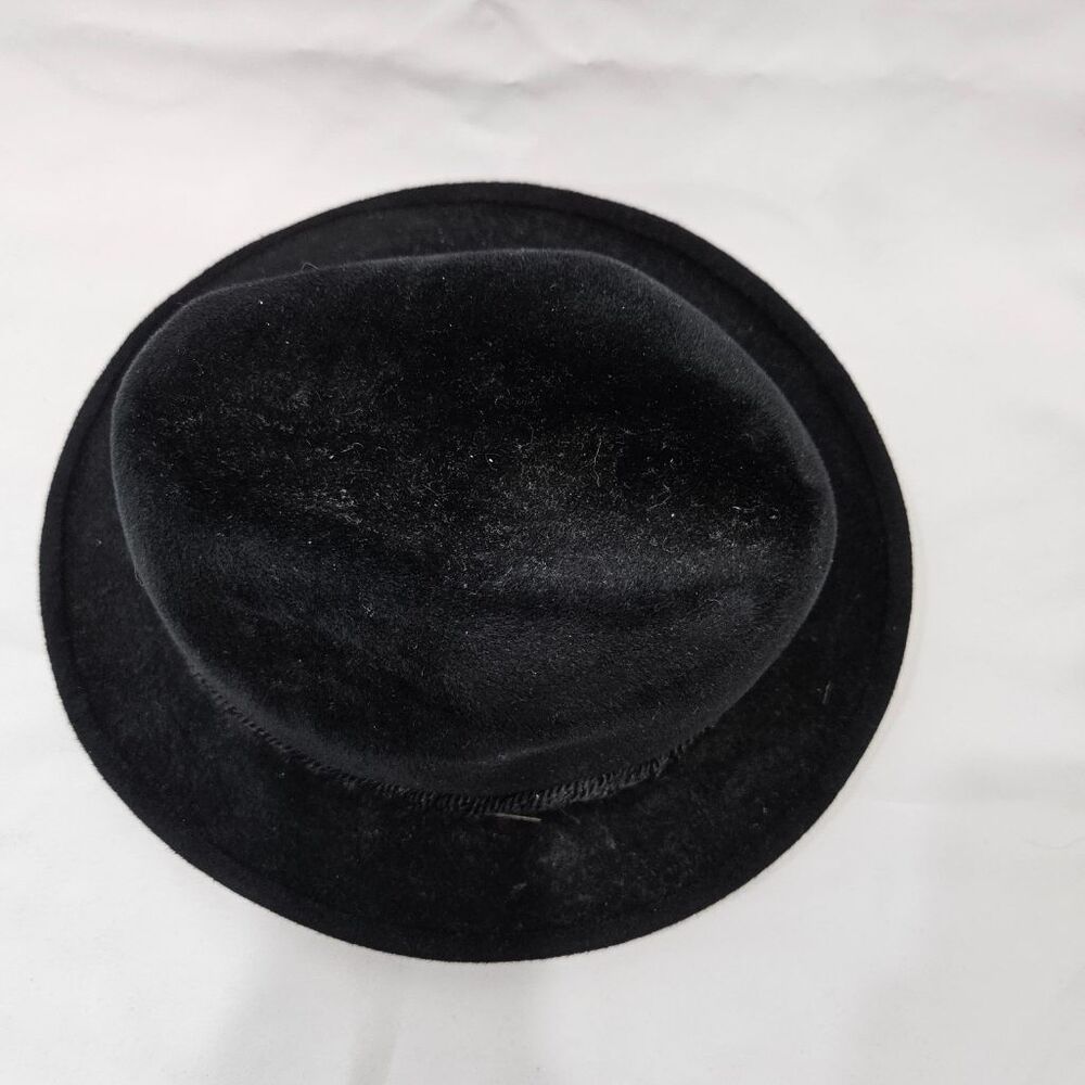 Stetson Sovereign Black Fur Felt Fedora Hat Braided B… - Gem